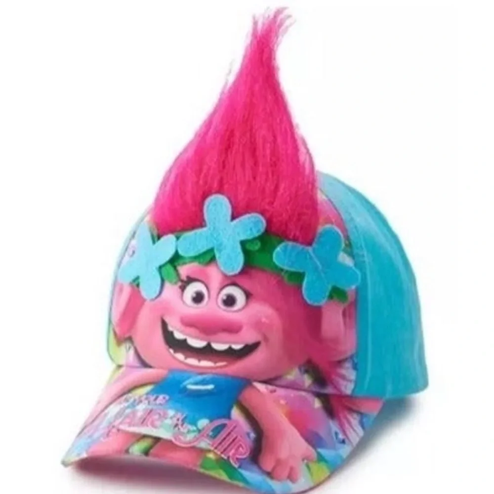 DreamWorks Trolls Poppy Hair Baseball Cap Girls Kids Children Summer Fun Hat